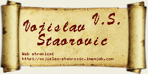 Vojislav Staorović vizit kartica